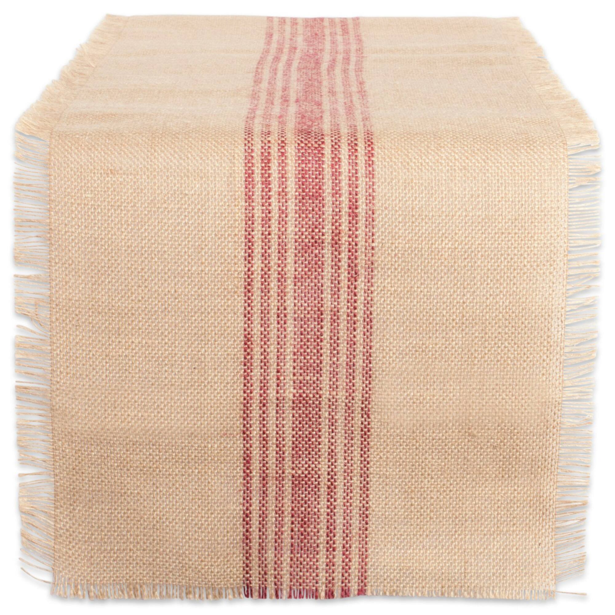 DII® 108" Middle Stripe Burlap Table Runner